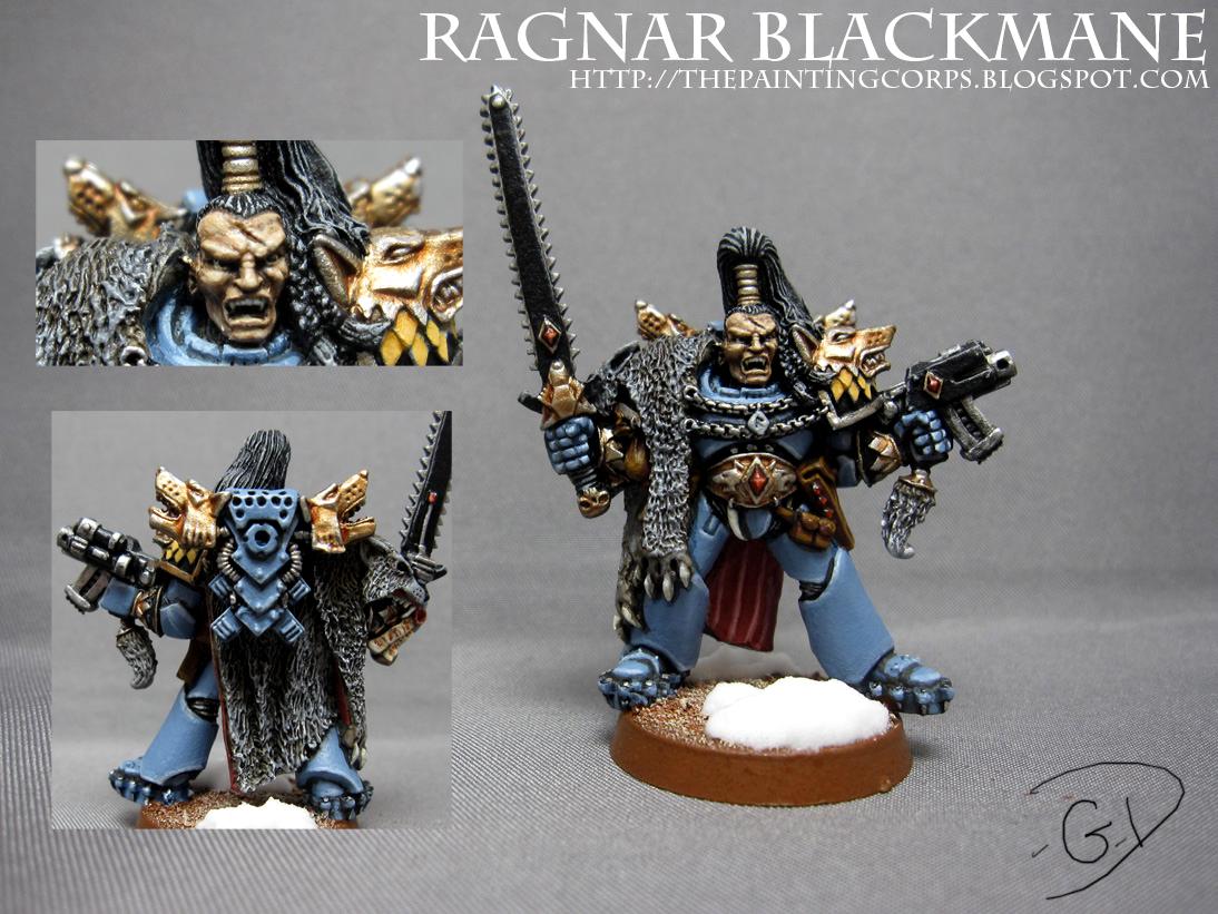 Warhammer 40k – Ragnar Blackmane Space Wolf – Figurine Propaint D’occasion
